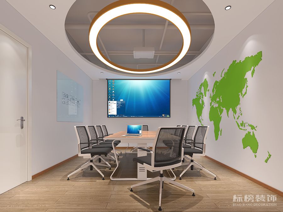 景瀚科技（深圳）有限公司-現代簡約辦公室裝修設計效果圖